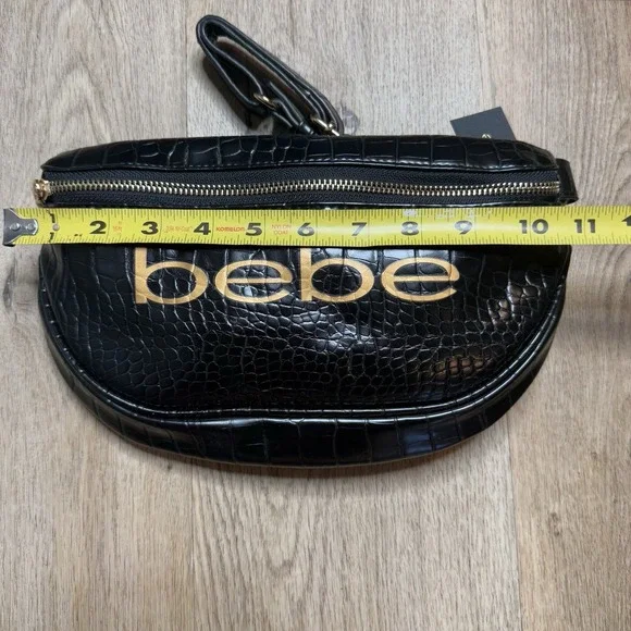 Bebe Womens Josephine Croco Sling Belt Bag Fanny Pack Faux Croc Christmas Nwt - Picture 4 of 4